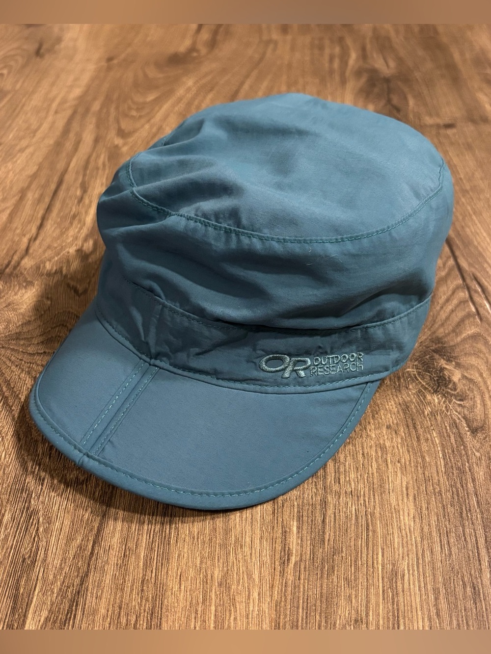 Outdoor Research Radar Folding Pocket Cap Lightweight Teal Blue Sz Small UPF 50+
